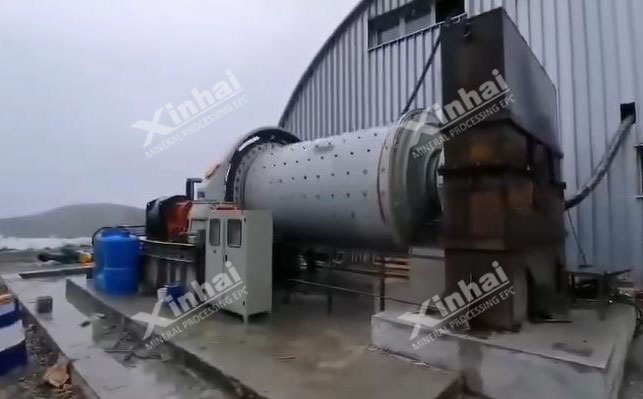金矿选厂项目中的2442球磨机
